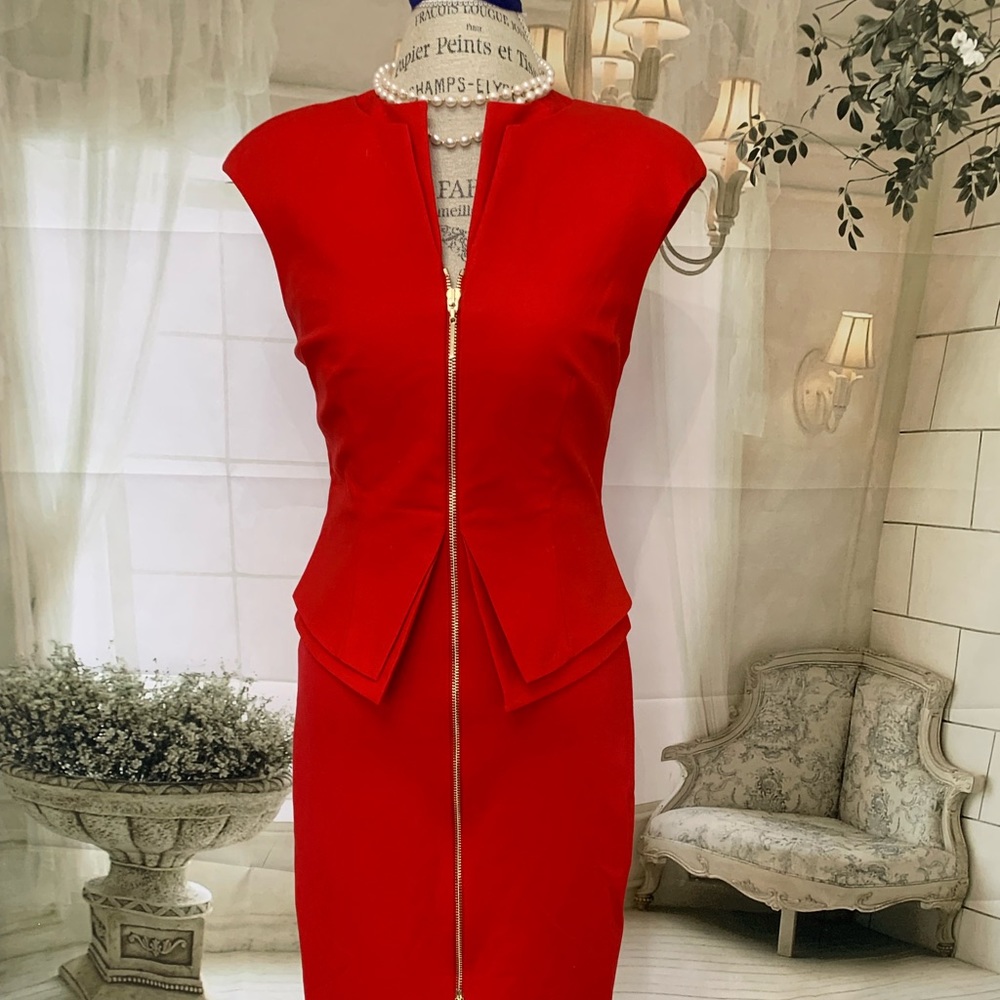 Sold Ted  Baker Kwyli Tailored Peplum Dress Size 6 - Picture 4 of 8